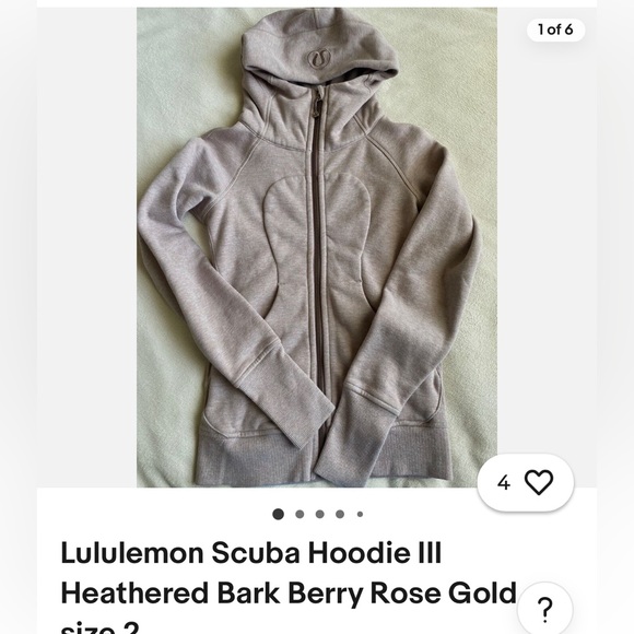 LULULEMON full-zip Heathered Bark Berry scuba Hoodie 2 - Picture 6 of 6